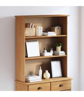 vidaXL Hutch ASKIM 91 x 30 x 104 cm Solid pine wood — Colour: Brown