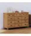 vidaXL Chest of Drawer ASKIM Brown 79 x 40 x 133.5 cm Solid Pine Wood