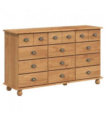 vidaXL Chest of Drawer ASKIM Brown 79 x 40 x 133.5 cm Solid Pine Wood