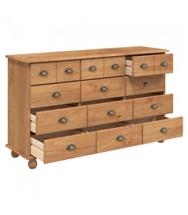vidaXL Chest of Drawer ASKIM Brown 79 x 40 x 133.5 cm Solid Pine Wood