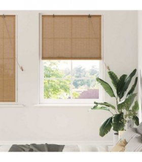 vidaXL Roller Blind Brown 100 x 160 cm Bamboo