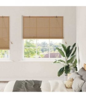 vidaXL Roller Blind Brown 150 x 220 cm Bamboo