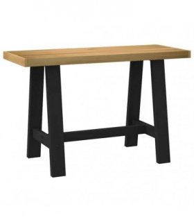 vidaXL Desk NOAIN A-Shaped Legs 120x50x75 cm Solid Wood Pine — Model: a shape