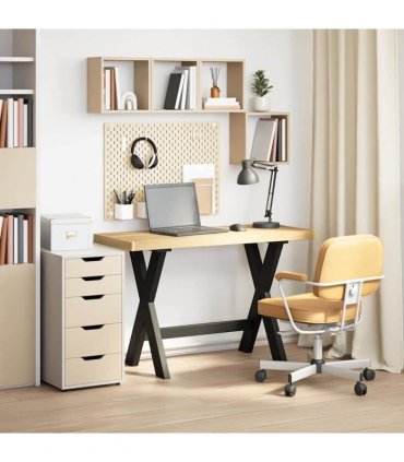vidaXL Desk NOAIN X-Shaped Legs 120x50x75 cm Solid Wood Pine — Model: x shape