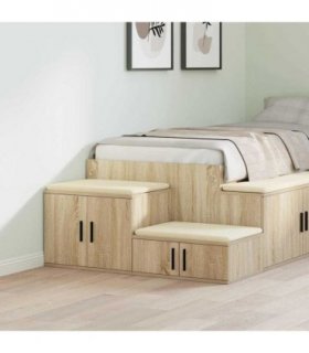 vidaXL Storage Cabinet 2 pcs Sonoma Oak 118 x 41 x 40 cm