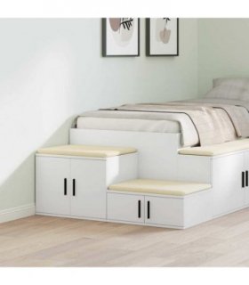 vidaXL Storage Cabinet 2 pcs White 108 x 41 x 40 cm Engineered Wood