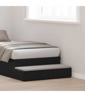 vidaXL Bed Drawers Black Oak 100 x 36.5 x 16.5 cm Engineered Wood
