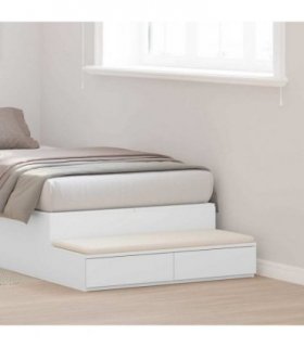 vidaXL Bed Drawers White 80 x 36.5 x 16.5 cm Engineered Wood