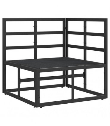 vidaXL Outdoor Furniture Black and Anthracite 71.5 x 71.5 x71 cm Metal — Model: Corner sofa