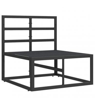 vidaXL Outdoor Furniture Black and Anthracite 70 x 71.5 x 71 cm Metal — Model: Middle sofa