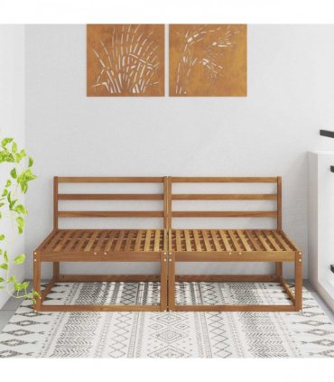 vidaXL 2 Piece Outdoor Middle Sofa Natural 158 x 83 x 73 cm — Model: 2x middle