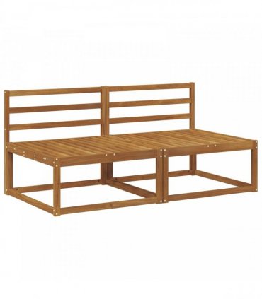 vidaXL 2 Piece Outdoor Middle Sofa Natural 158 x 83 x 73 cm — Model: 2x middle