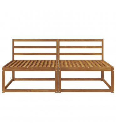 vidaXL 2 Piece Outdoor Middle Sofa Natural 158 x 83 x 73 cm — Model: 2x middle