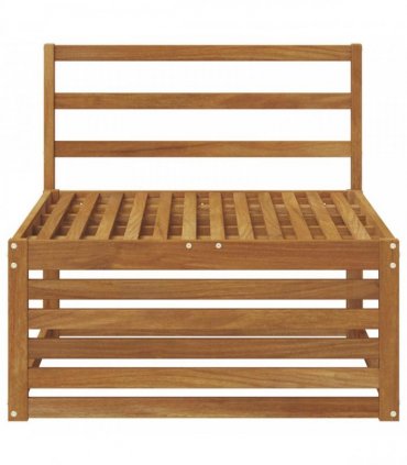 vidaXL Outdoor Middle Sofa Solid Acacia Wood Natural 79 x 83 x 73 cm