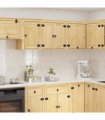 vidaXL Cabinet SKI Honey Brown 60 x 32 x 60 cm Solid Pine Wood — Model: Wall cabinet with doors