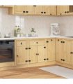 vidaXL Cabinet SKI Honey Brown 60 x 46 x 81.5 cm Solid Pine Wood — Model: Base cabinet with doors & drawer
