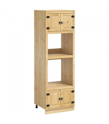 vidaXL Cabinet SKI Honey Brown 66 x 58 x 207 cm Solid Pine Wood — Model: Microwave cabinet