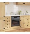 vidaXL Cabinet SKI Honey Brown 60 x 46 x 81 cm Solid Pine Wood — Model: Oven cabinet