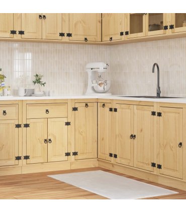 vidaXL Cabinet SKI Honey Brown 80 x 80 x 81 cm Solid Pine Wood — Model: Corner base cabinet