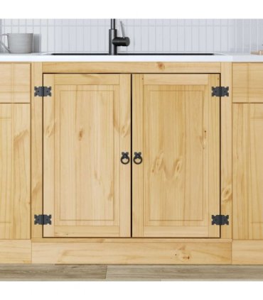 vidaXL Cabinet SKI Honey Brown 80 x 46 x 81 cm Solid Pine Wood — Model: Sink cabinet