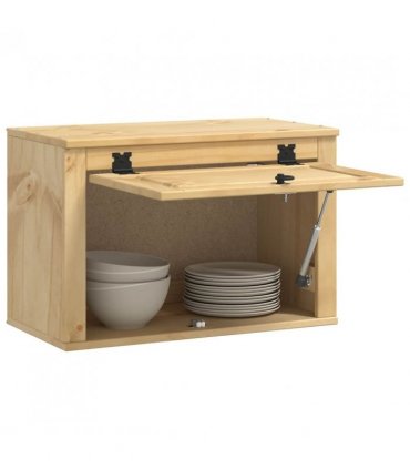 vidaXL Cabinet SKI Honey Brown 60 x 32 x 40 cm Solid Pine Wood — Model: Wall cabinet with flip-up door