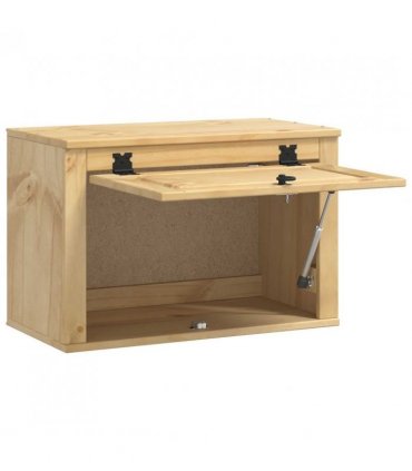 vidaXL Cabinet SKI Honey Brown 60 x 32 x 40 cm Solid Pine Wood — Model: Wall cabinet with flip-up door