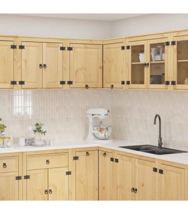 vidaXL Cabinet SKI Honey Brown 80 x 80 x 60 cm Solid Pine Wood — Model: Corner wall cabinet