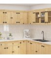 vidaXL Cabinet SKI Honey Brown 80 x 80 x 60 cm Solid Pine Wood — Model: Corner wall cabinet