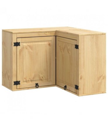 vidaXL Cabinet SKI Honey Brown 80 x 80 x 60 cm Solid Pine Wood — Model: Corner wall cabinet