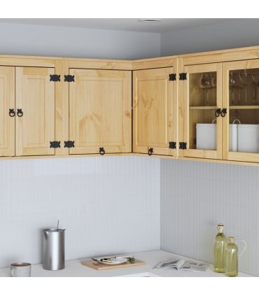 vidaXL Cabinet SKI Honey Brown 80 x 80 x 60 cm Solid Pine Wood — Model: Corner wall cabinet
