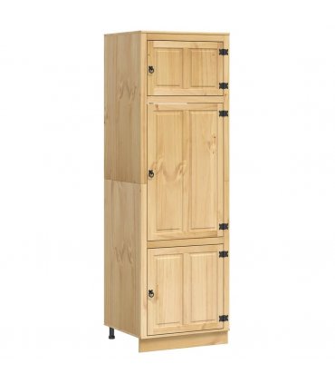 vidaXL Cabinet SKI Honey Brown 66 x 58 x 207 cm Solid Pine Wood — Model: Tall cabinet