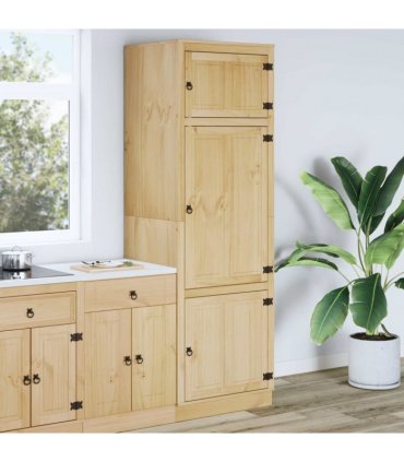 vidaXL Cabinet SKI Honey Brown 66 x 58 x 207 cm Solid Pine Wood — Model: Tall cabinet