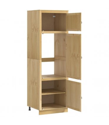 vidaXL Cabinet SKI Honey Brown 66 x 58 x 207 cm Solid Pine Wood — Model: Tall cabinet