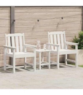 vidaXL Garden Dining Chair 2 pcs White 65.5 x 59 x 88 cm HDPE