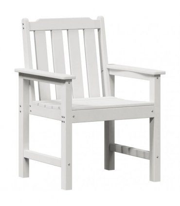 vidaXL Garden Dining Chair 2 pcs White 65.5 x 59 x 88 cm HDPE