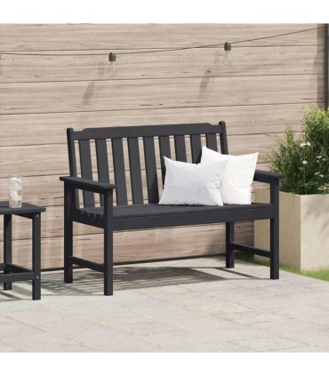 vidaXL Garden Bench Black 120 x 59 x 88 cm HDPE