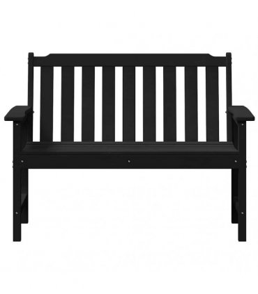 vidaXL Garden Bench Black 120 x 59 x 88 cm HDPE