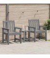 vidaXL Garden Dining Chair 2 pcs Light Grey 65.5 x 59 x 88 cm HDPE