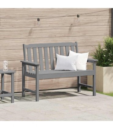 vidaXL Garden Bench Light Grey 120 x 59 x 88 cm HDPE