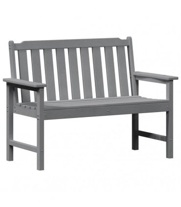 vidaXL Garden Bench Light Grey 120 x 59 x 88 cm HDPE