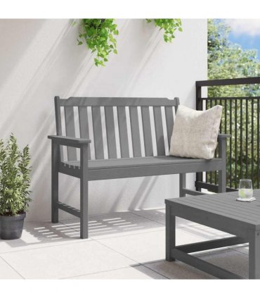 vidaXL Garden Bench Light Grey 120 x 59 x 88 cm HDPE