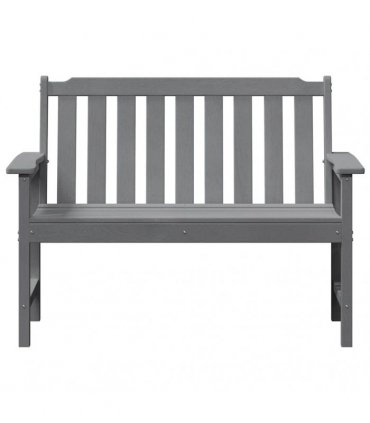 vidaXL Garden Bench Light Grey 120 x 59 x 88 cm HDPE