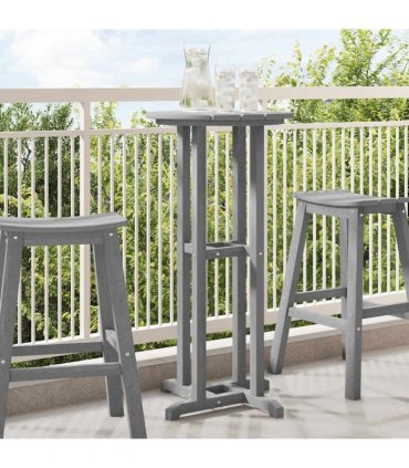 vidaXL Bar Table Light Grey 55 x 55 x 107 cm Polyethylene