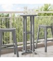 vidaXL Bar Table Light Grey 55 x 55 x 107 cm Polyethylene