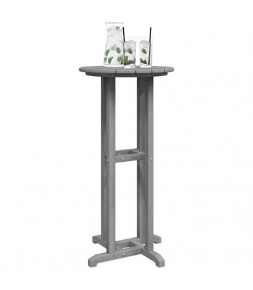 vidaXL Bar Table Light Grey 55 x 55 x 107 cm Polyethylene