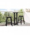 vidaXL Bar Table Black 55 x 55 x 107 cm Polyethylene
