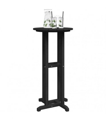 vidaXL Bar Table Black 55 x 55 x 107 cm Polyethylene