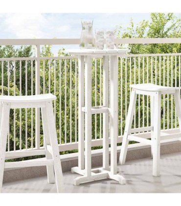 vidaXL Bar Table White 55 x 55 x 107 cm Polyethylene