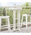 vidaXL Bar Table White 55 x 55 x 107 cm Polyethylene