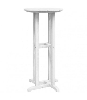 vidaXL Bar Table White 55 x 55 x 107 cm Polyethylene